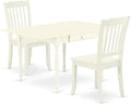 East West Furniture MZDA3-LWH-W 3 Piece Dining Room Furniture Set Contains a by EastWestFurniture