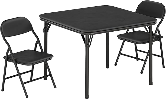 GarveeHome 3-Piece Kids Folding Table and Chairs Set, Toddlers Children's - Image 8