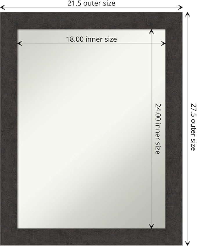 Amanti Art Brown Bathroom Mirror - Image 4