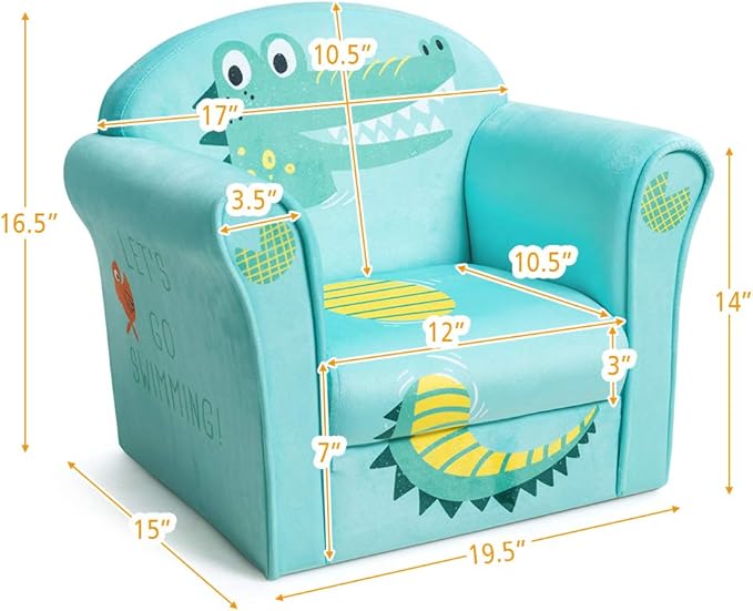 Costzon Kids Couch, Children's Sofa Armrest Chair - Image 3