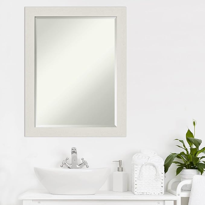 Amanti Art White Bathroom Mirror - Image 6