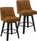 Counter Height Swivel Bar Stools Set of 2, 26 Inch Bar Stools by AMICLIBER