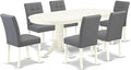 East West Furniture VAAS7-LWH-41 7 Piece Modern Dining Table Set contain A by EastWestFurniture