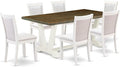 East West Furniture V077MZ001-7 7 Piece Kitchen Table Set Consist of a by EastWestFurniture