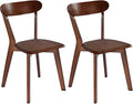 DELAVIN Soild Wood Dining Chairs Set of 2, Oak Wood Kitchen Chairs, Mid Century by DELAVIN