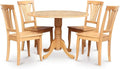 East West Furniture DLAV5-OAK-W 5 Piece Dining Room Furniture Set Includes a by EastWestFurniture