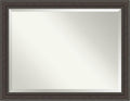 Amanti Art Brown Wall Mirror 36x46 Shipwreck Greywash Rectangle Bathroom Mirror by AmantiArt