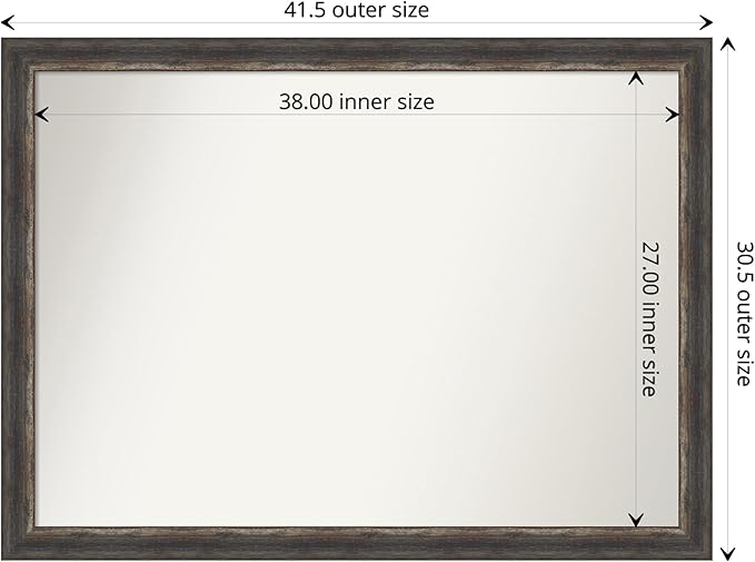 Amanti Art Brown Bathroom Mirror - Image 4