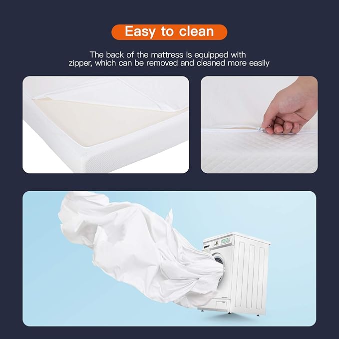 FDW | 8 Inch Full Mattress | Medium Firm | Gel Memory Foam Mattress | White | - Image 6