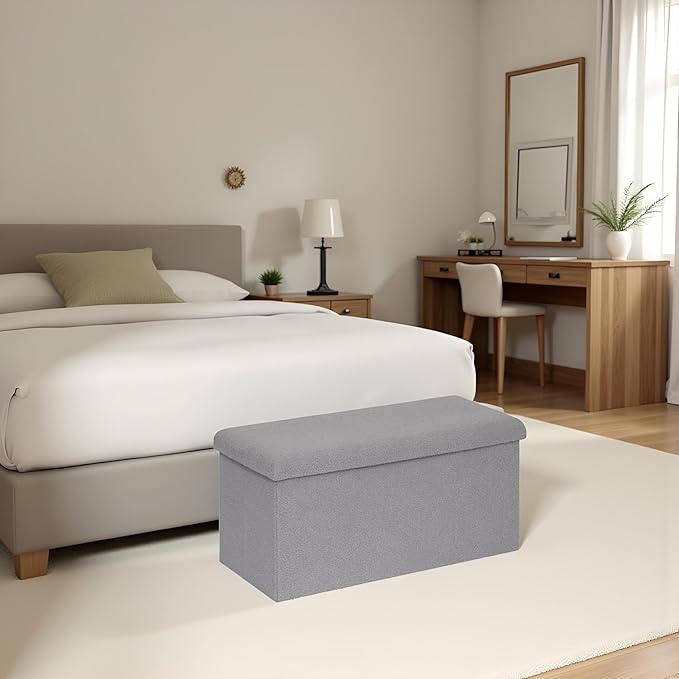 Foldable Storage Ottoman Bench-Footrest Stools - Image 2