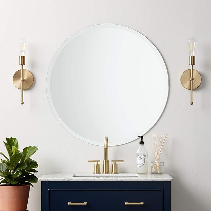 KOHROS Frameless Round Bathroom Mirror - Image 6