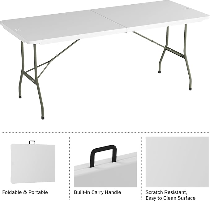 Lavish Home 6-Foot Folding Table - Image 6