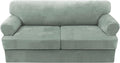 H.VERSAILTEX Sofa Cover 3 Piece T Cushion Loveseat Slipcovers Thick Velvet by HVERSAILTEX