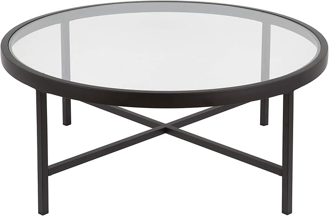 Henn&Hart 36" Wide Round Coffee Table - Image 4