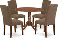 East West Furniture DLEN5-MAH-18 5 Piece Dining Room Furniture Set Includes a by EastWestFurniture