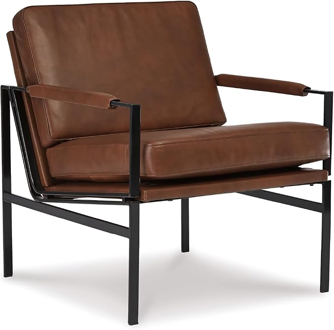 Signature Design by Ashley Puckman Mid-Century Modern Leather Accent Chair by SignatureDesignbyAshley