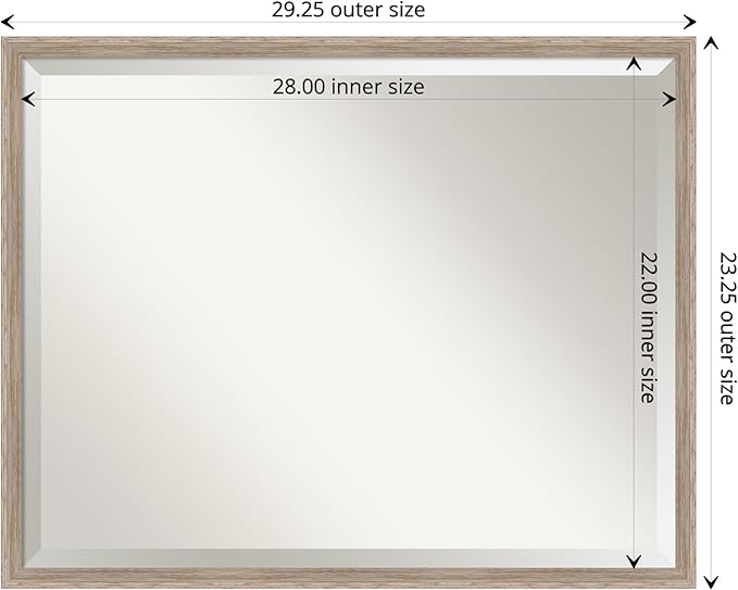 Amanti Art White Bathroom Mirror - Image 4
