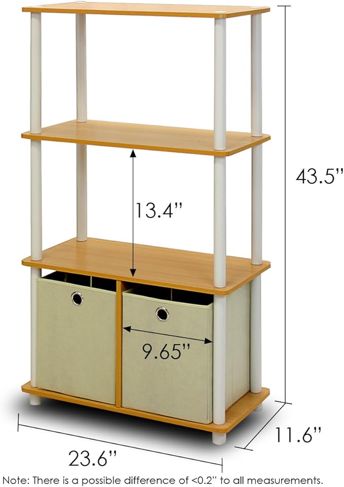 Furinno Go Green 4-Tier Multipurpose Storage Rack Shelving Unit - Image 3