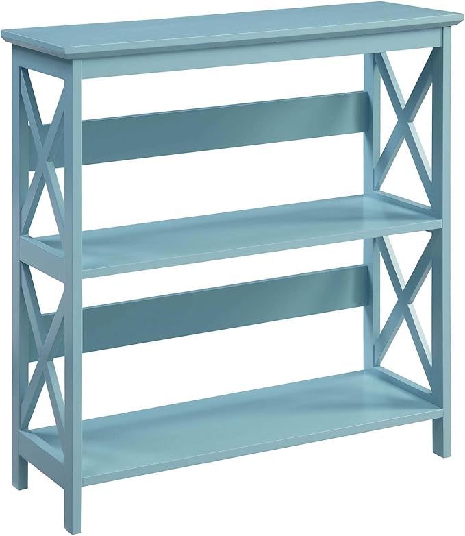 Convenience Concepts Oxford 3 Tier Bookcase, Sea Foam by ConvenienceConcepts