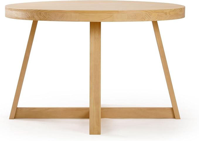 Plank+Beam Round Dining Table, 47 Inch Solid Wood Kitchen Table, Farmhouse - Image 6