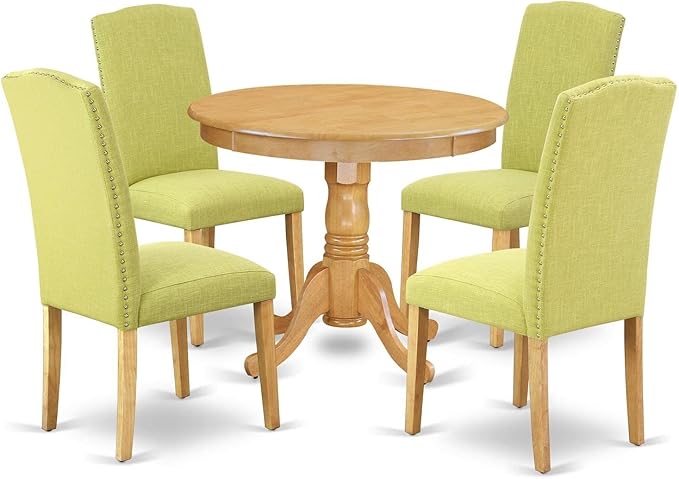 East West Furniture ANEN5-OAK-07 5 Piece Kitchen Table Set by EastWestFurniture