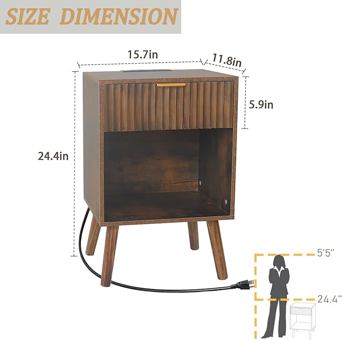Mid Century Modern Nightstand - Image 4