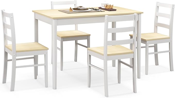 Giantex Dining Table Set for 4, Dining Room Table Set for 4, Breakfast Nook - Image 9