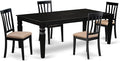 East West Furniture LGAN5-BLK-C 5 Piece Dinette Set by EastWestFurniture