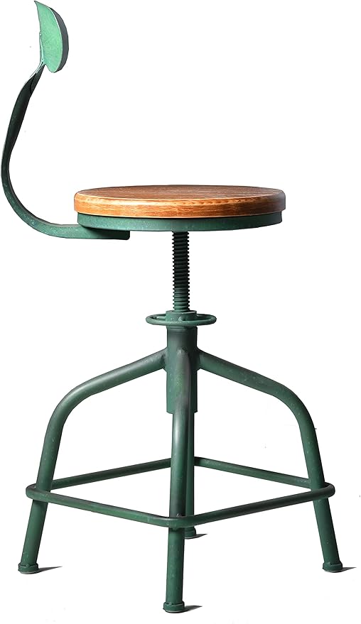 Topower Farmhouse Kitchen Stool, Industrial Counter Stool, Kitchen Deco Round - Image 5