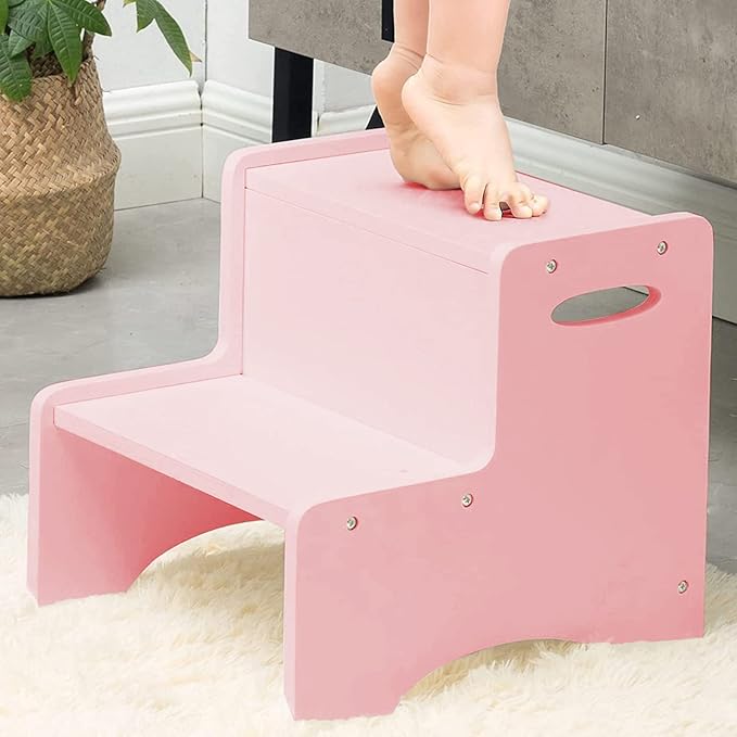 WOOD CITY Wooden Toddler Step Stool by WOODCITY