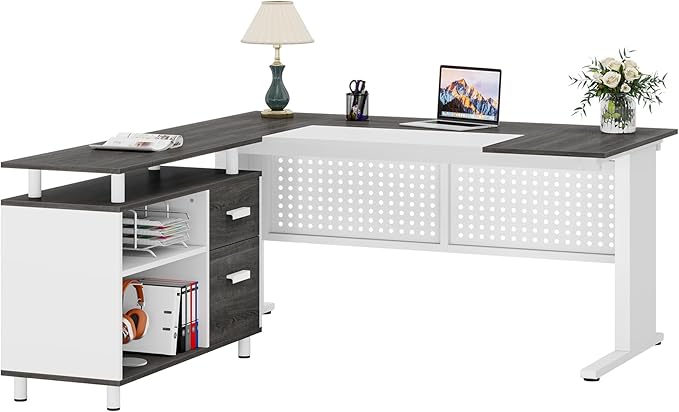 Tribesigns 63 Inch Executive Desk - Image 9