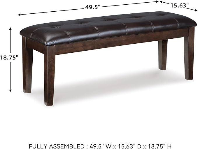 Signature Design by Ashley Haddigan Traditional Upholstered Dining Room Bench - Image 3