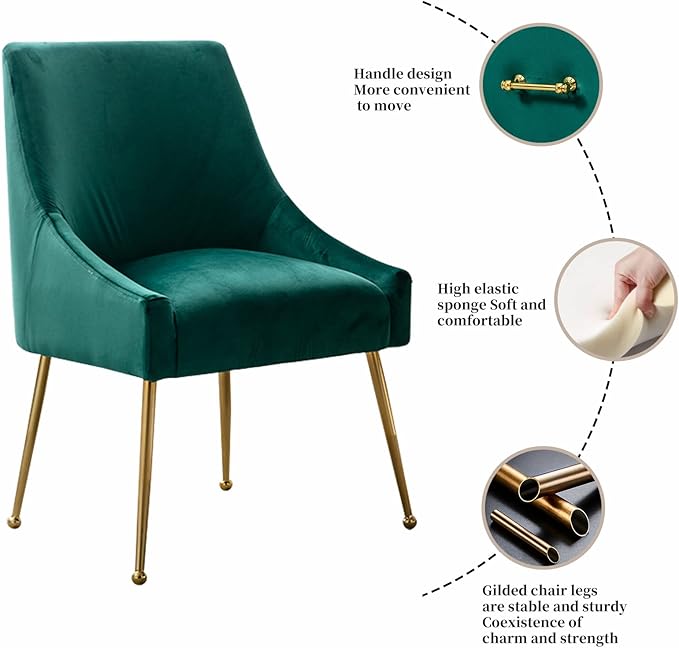 Velvet Dining Chairs, Furniture Collection Modern Contemporary Upholstered - Image 4