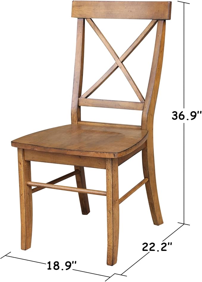 International Concepts Set of Two X-Back Dining Chair - Image 5