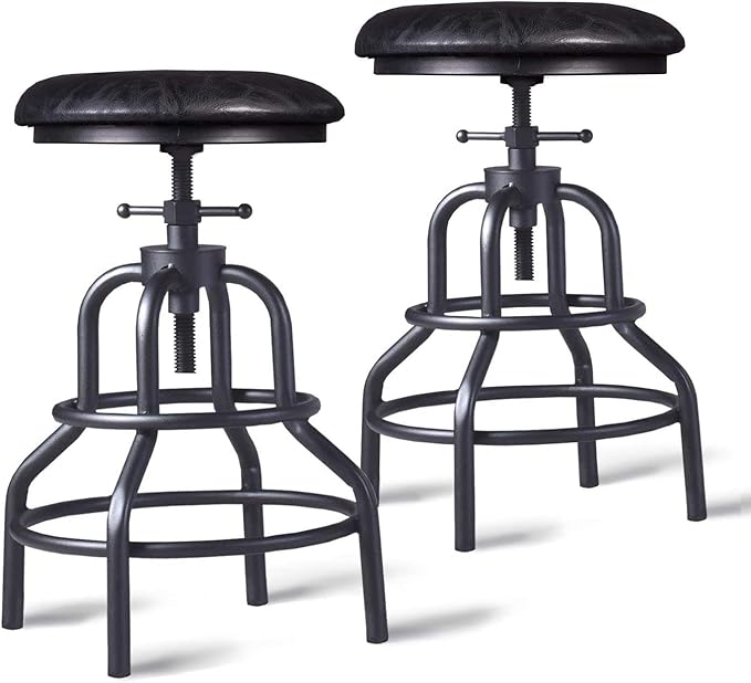 Diwhy Industrial Vintage Counter Stool, Kitchen Counter Height Adjustable by Diwhy