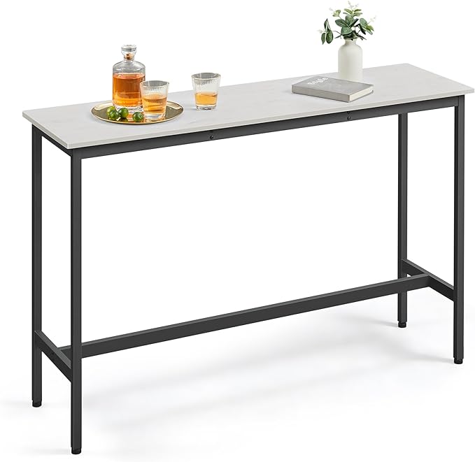 VASAGLE Bar Table, Narrow Long Kitchen Dining Table, Sturdy Metal Frame by VASAGLEbySONGMICSHOME