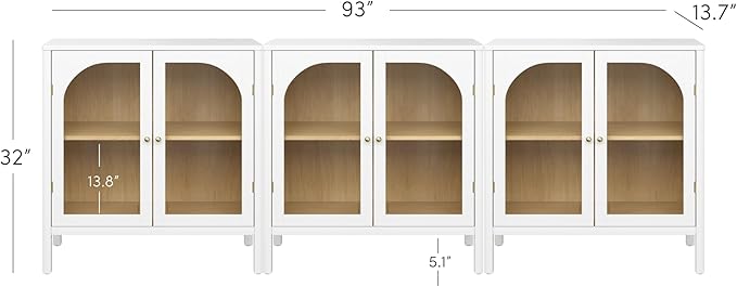 Nathan James Mason Wood Storage Cabinet Accent Sideboard Buffet Credenza TV - Image 2