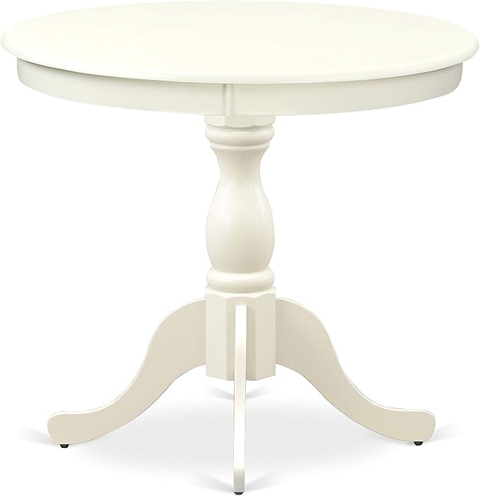 East West Furniture AMIP3-LWH-C 3 Piece Dining Set Contains a Round Dining Room - Image 5