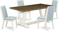 East West Furniture V077LA015-5 5 Piece Dinette Set Includes a Rectangle Dining by EastWestFurniture