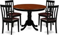 East West Furniture HLAN5-BCH-LC 5 Piece Dining Set Includes a Round Dining by EastWestFurniture