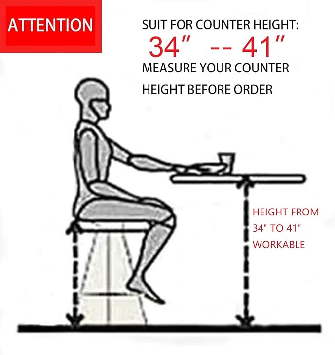 Sidanli Bar Stools Set of 2, Counter Height Stools - Image 3