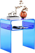 Clear Acrylic End Table 2-Tier Bedside nightstand by AcrylicFurnitureHomeDecor