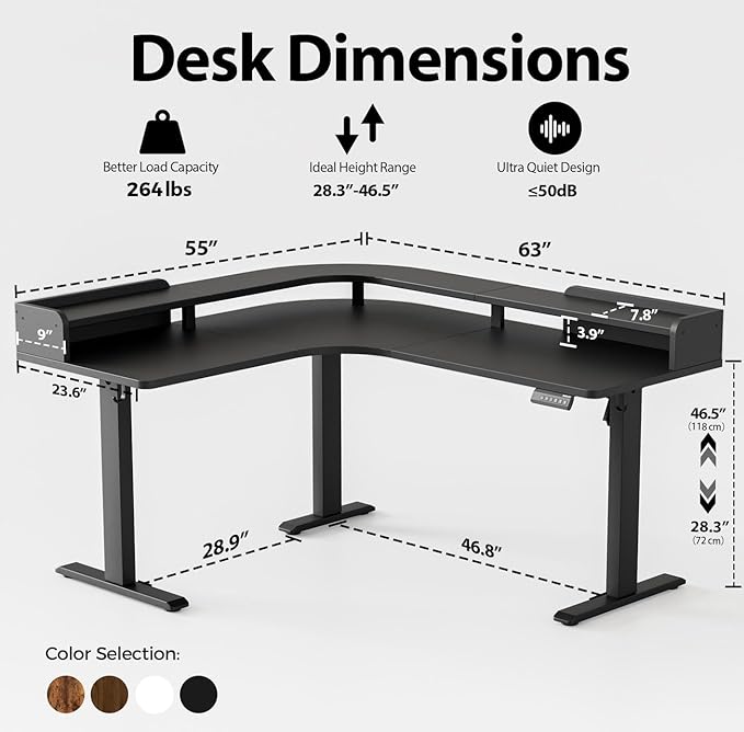 Agilestic L Shaped Standing Desk, Corner Desk - Image 2