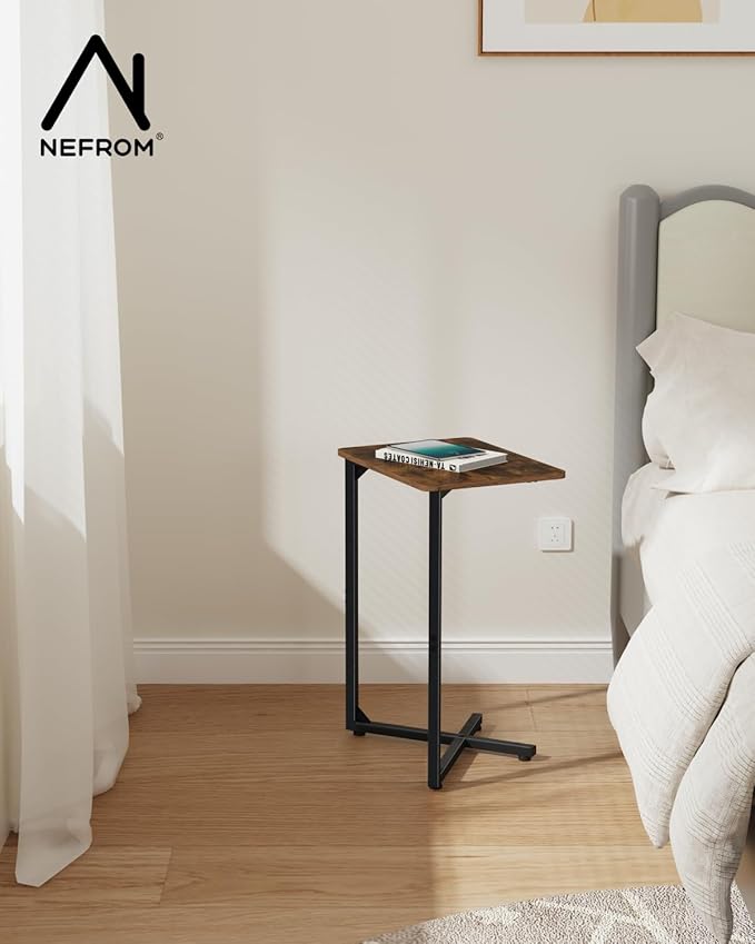 NEFROM C-Shaped End Table, Small Side Table - Image 5
