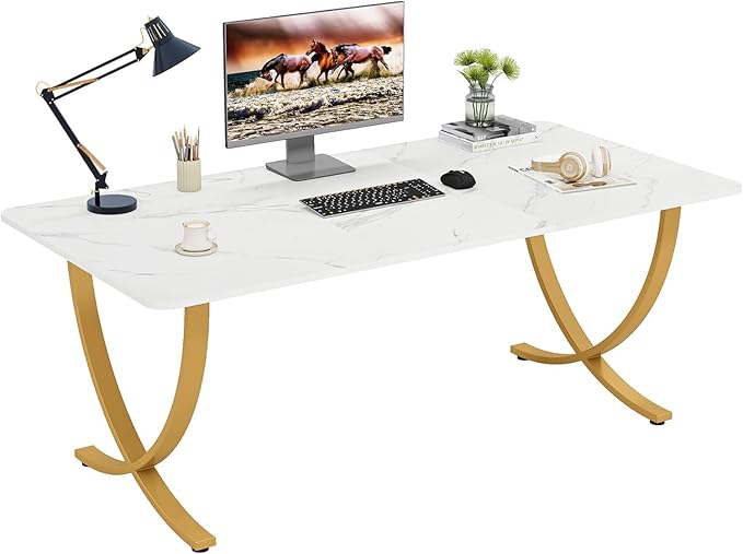 Tribesigns Executive Desk, 63” W x 31.5” D Large Office Desk, Modern Computer - Image 9