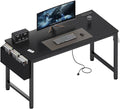 Lufeiya Gaming Desk with Power Outlet, 47 inch Teen Study Table Home Office by LUFEIYA
