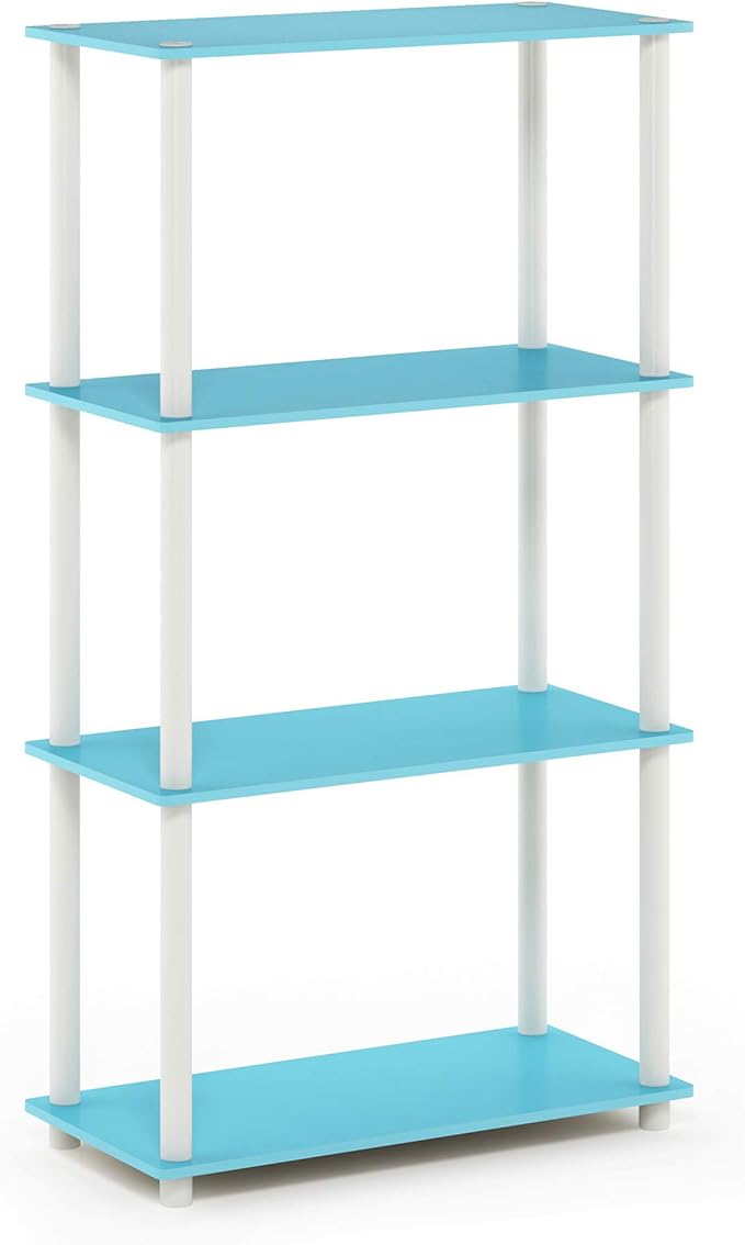 Furinno Turn-N-Tube 4-Tier Multipurpose Shelf Display Rack, Round Tubes - Image 5