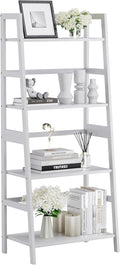 HITNET Ladder Shelf, 4 Tier Bookshelf, Floor Standing Bathroom Storage Rack by HITNET