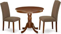 East West Furniture ANEN3-MAH-18 3 Piece Dining Room Furniture Set Contains a by EastWestFurniture