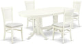 East West Furniture VAVA5-LWH-C 5 Piece Dinette Set by EastWestFurniture